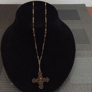 Lori Lori brown bead necklace with earings